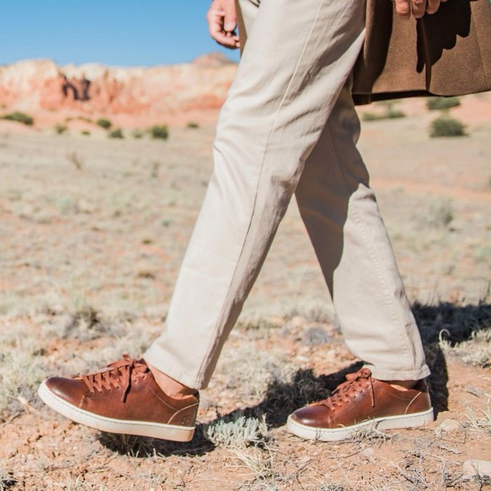 NWT BORN BROWN LEATHER SNEAKERS - Picture 4 of 4
